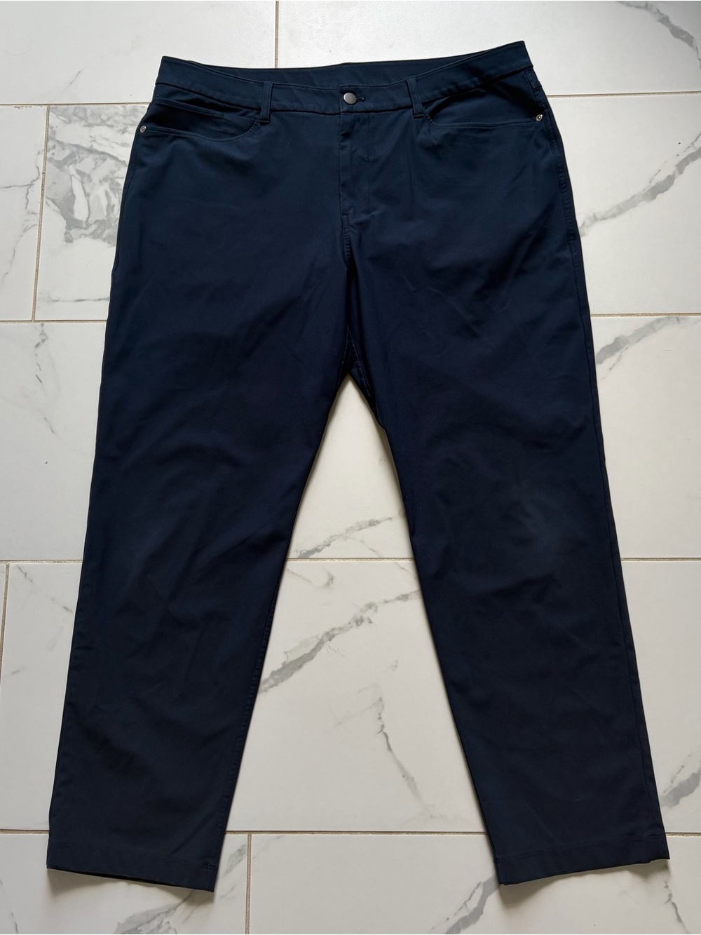 Lululemon ABC Classic-Fit 5 Pocket Pant Size 38 Warpstreme Navy Blue Golf
